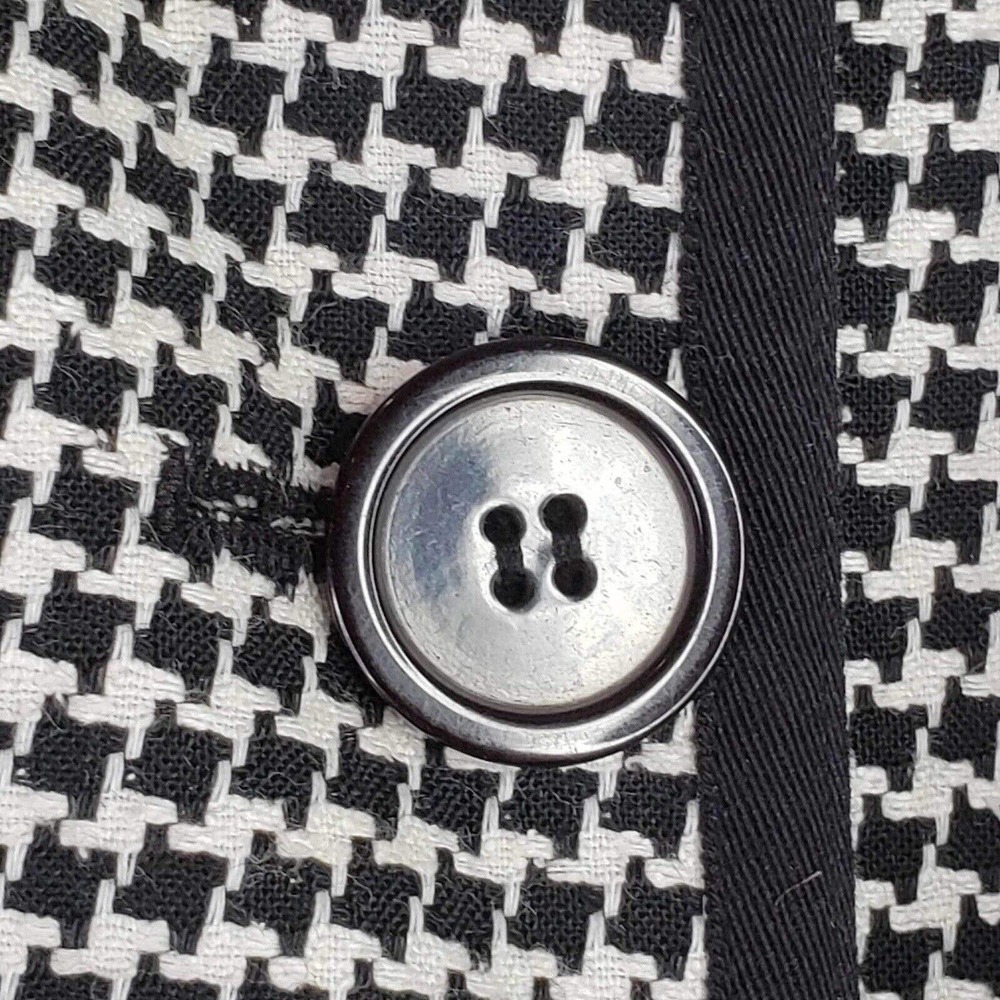 Talbots Women's Blazer Wool Silk Size 14 Double Breasted Vintage Houndstooth - Picture 5 of 9